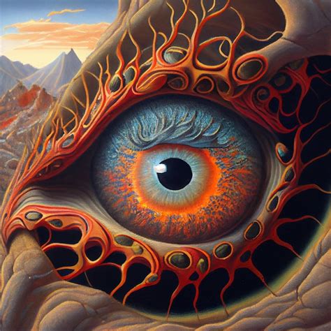 Premium Photo Colorful Psychedelic Abstract Surreal Iris Eye Illustration