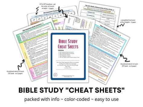 Easy Bible Study Cheat Sheets Packed With Value Life Love And Jesus