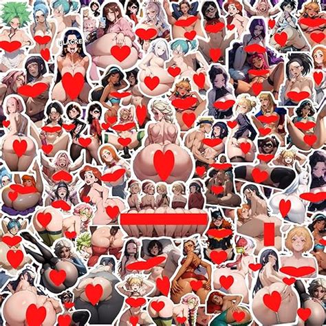 Amazon Pcs Hentaii Stickers Having Sex Beauty Cartoon Sexy Anime Stickers Collection