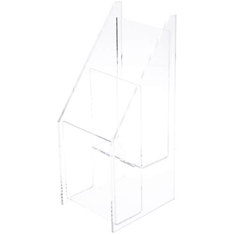 Plymor Clear Acrylic Vertical Level Tri Fold Brochure Literature Rack