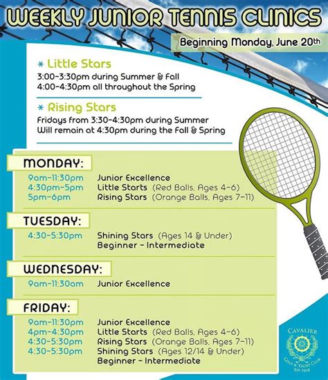 A Flyer For The Upcoming Tennis Tournament