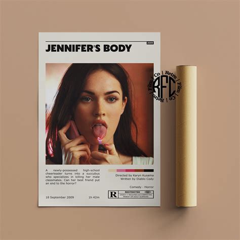 Jennifers Body Retro Vintage Poster Minimalist Movie Poster Retro