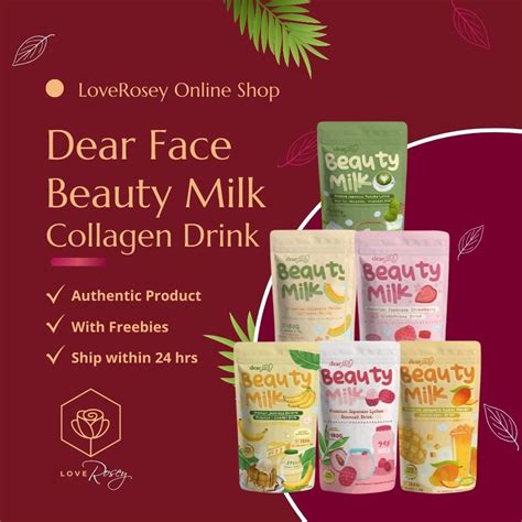 dear face beauty milk premium japanese melon collagen drink packs