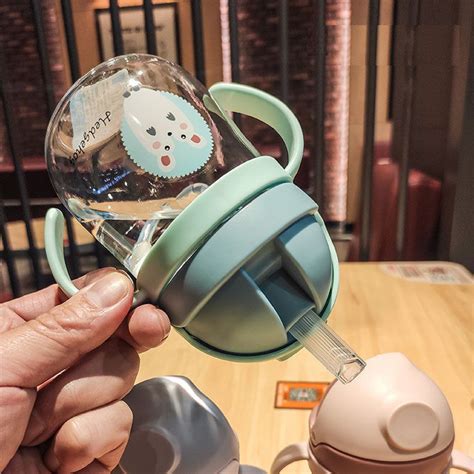 LHWEN Baby Sippy Cup Weighted Spill Proof Toddlers Cup with Handle Soft