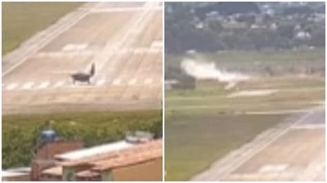 Vídeo mostra queda de avião no Aeroporto da Pampulha