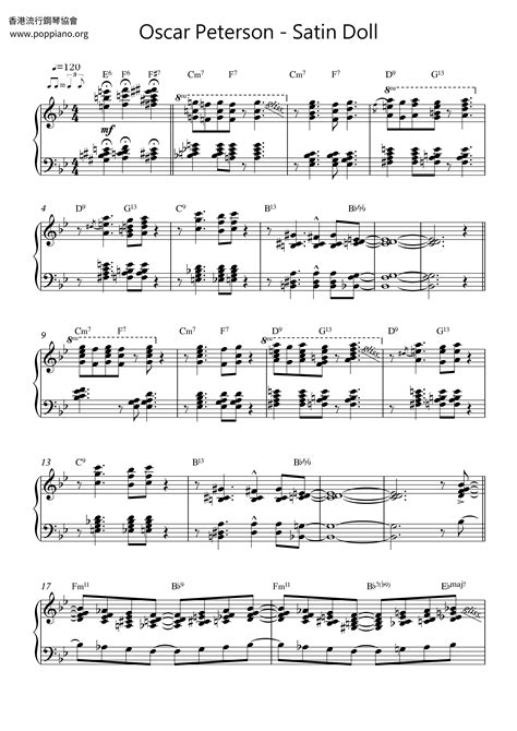 Satin Doll | Sheet Music | Piano Score Free PDF Download | HK Pop Piano ...