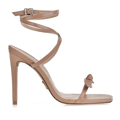 UZA Shoes Sandália Salto Alto New Couro Nude Coleção Primavera verão