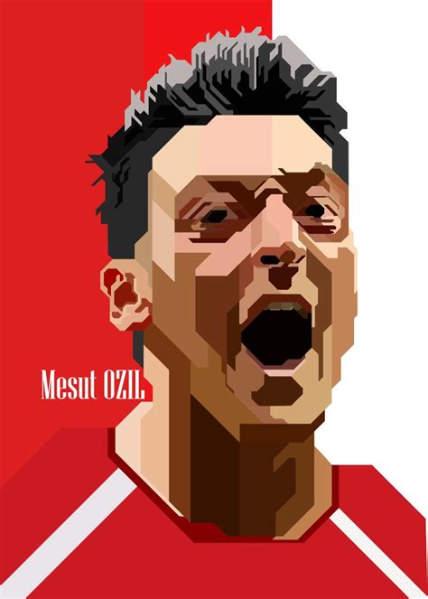 Mesut OZIL Poster Picture Metal Print Paint By Lukman Hadi