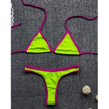 Emmiol Kostenloser Versand Hit Farbstich Dreipunktdreieck Micro Bikini Apfelgr N M Von