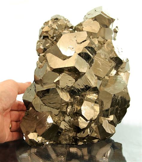 19LB 11" медный золотистый пирит с pyritohedral кристаллы - Перу ...