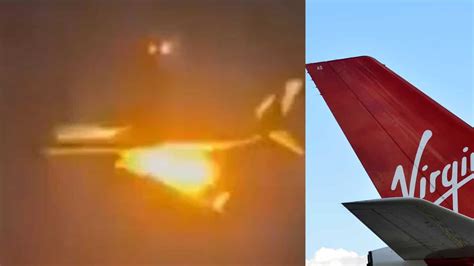 Virgin Australia Plane S Engine Bursts Into Flames Mid Air After