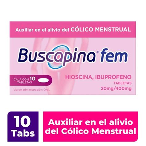 Buscapina Buscapina Fem 20 Mg400 Mg 10 Tabletas Walmart