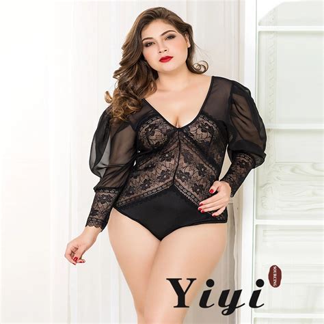 Plus Size Sexy Lingerie Transparent Mesh Valentine Corselet Sheer Sexy Lingerie Sexy Women