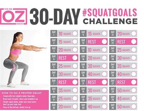 Dr Oz 30 Day Squat Challenge 30 Day Squat 30 Day Squat Challenge Squat Challenge