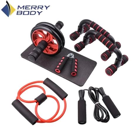 Exercise Mute Power Stretch Muscle Resistance Trainer Band Double Ab