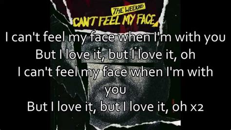 The Weeknd Cant Feel My Face Lyrics Youtube