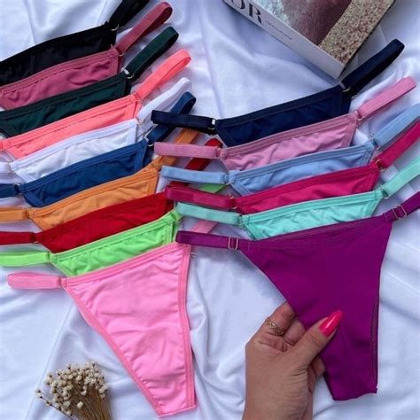 Kit Calcinhas Fio Duplo Confort Vel Regulagem Em Metal Ou Papiro Lingerie Feminina Tanga