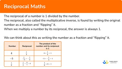 Reciprocal Maths Gcse Maths Steps Examples Worksheet