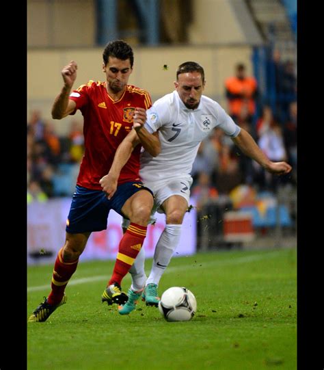 Photo Franck Ribéry et Alvaro Arbeloa lors du match de qualification