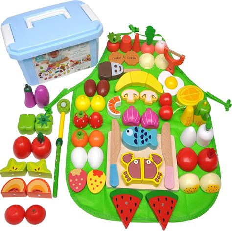 Best Play Food Cutting Fruits Vegetables Pretend Food Playset Kitchen ...