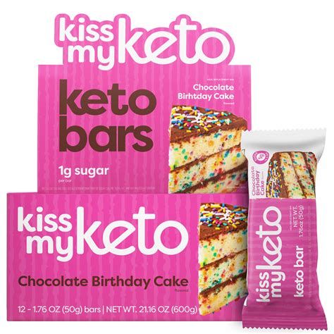 Buy Kiss My Keto Birthday Cake Protein Bars G Sugar G Protein Keto