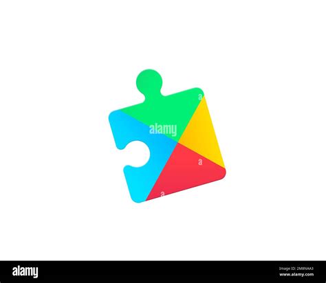 Google Play Services, Rotated Logo, White Background Stock Photo - Alamy