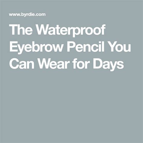 Best Brow Pencils Of 2023 For That Natural Look Waterproof Eyebrow