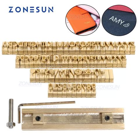 ZONESUN Messing Alphabet Buchstaben Stempel Leder Stempel Stanzen