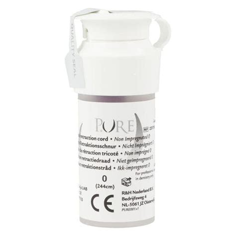 pure knitted retraction cord  impregnated ll dental products