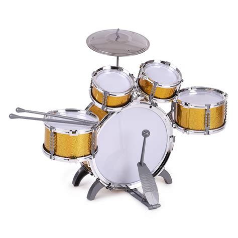 Children Kids Drum Set Musical Instrument Toy 5 Drums With Small Cymbal