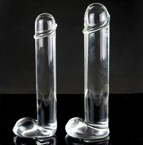 BUTT ANAL SEX PLUG THRUSTER VAGINA REALISTIC GLASS DILDO GIANT DONG ADULT TOY EUR