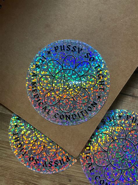 Pussy So Tight Its A Medical Condition Vaginismus Stickers Glitter Etsy