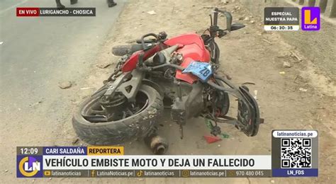 Chosica Motociclista Pierde La Vida Tras Choque Con Camioneta Latina