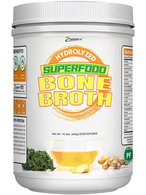 Zammex Beef Bone Broth Protein Powder Hydrolyzed Collagen Peptides