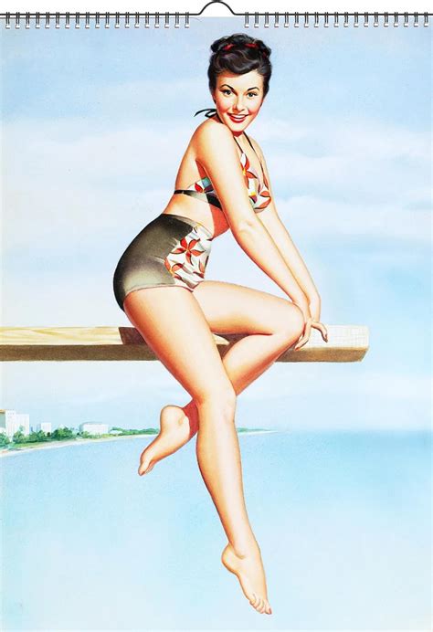 Amazon 2025 Wall Calendar 12 Pages 8 X12 Pinup Sexy Girl Vintage Pinup Illustration Lingerie