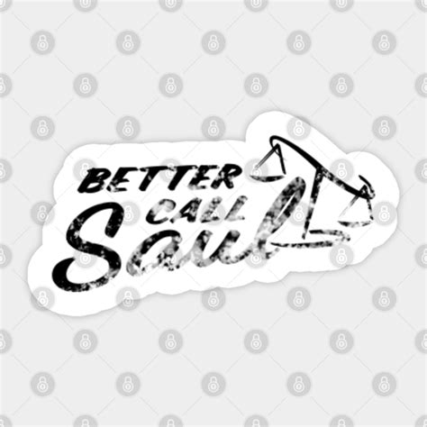 Better Call Saul Logo Black - Better Call Saul - Sticker | TeePublic