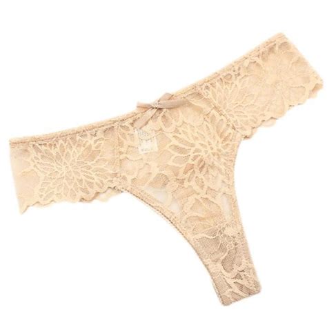 String Tanga Femmes Sexy Dentelle Transparente Respirante Tongs Slips Culottes Lingerie Sous