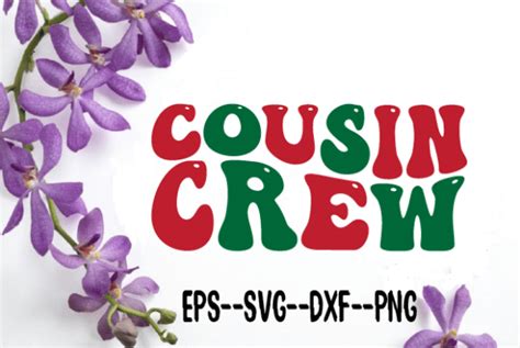 Cousin Crew Christmas Retro Wavy Svg Graphic By Uniquesvgstore