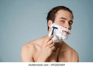 Portrait Mid Aged Brunette Shirtless Man Stock Photo Shutterstock