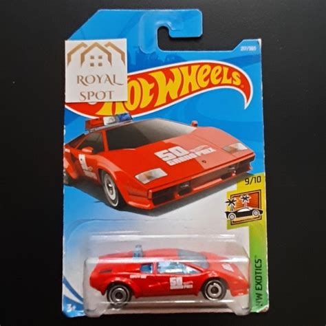 Jual Hot Wheels Lamborghini Countach Pace Car Red Merah Hotwheels Hw Shopee Indonesia