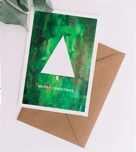 Pack Of Minimalist Christmas Cards A6 Size Abstract Christmas Cards