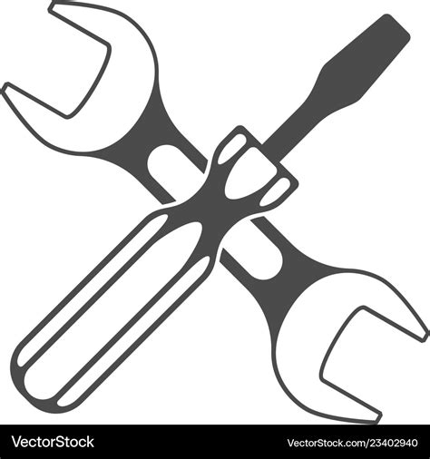 Wrench And Screwdriver Icon Royalty Free Vector Image