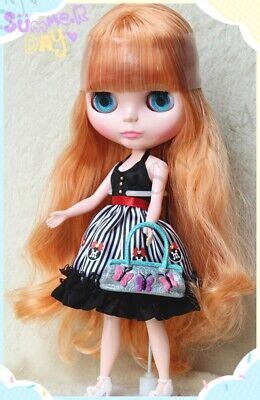 Takara Neo Blythe Doll Double Color Long Curly Hair Nude Doll From