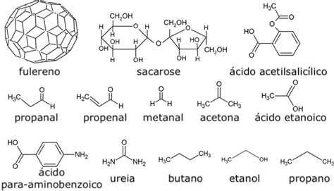 Estrutura Das Moleculas - 50 Exemplos de Moléculas