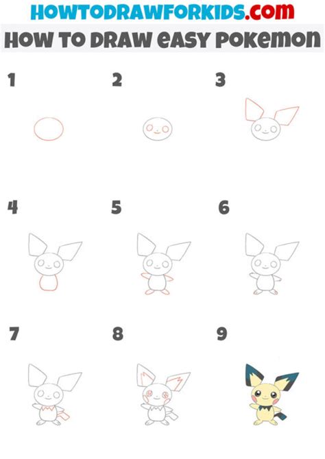 draw pokemon easy drawing tutorial  kids
