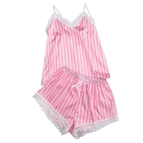 Mode F Minine Sexy Ray Dentelle Soie Lingerie Fronde Jupe Chemise De Nuit Pyjamas N Rose