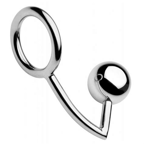 Anel Peniano Plug Anal em Aço Deep Love