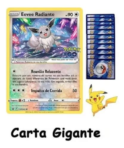 Pok Mon Kit Carta Gigante Jumbo Cartas Pacotinho