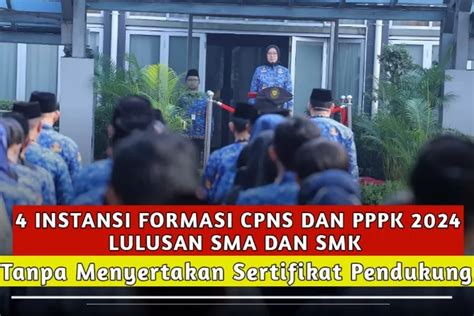 4 Instansi Dengan Formasi CPNS Dan PPPK 2024 Tanpa Syarat Sertifikat