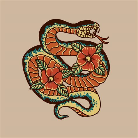 snake tattoo traditional 4
